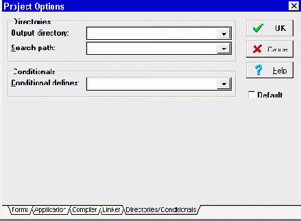   Options | Project