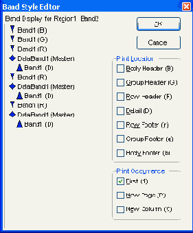    Band Style Editor
